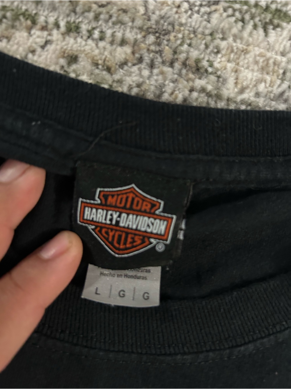 Large size Harley-Davidson Black Long-Sleeve Pocket Tee with Sleeve Logo - Picture 6 of 6